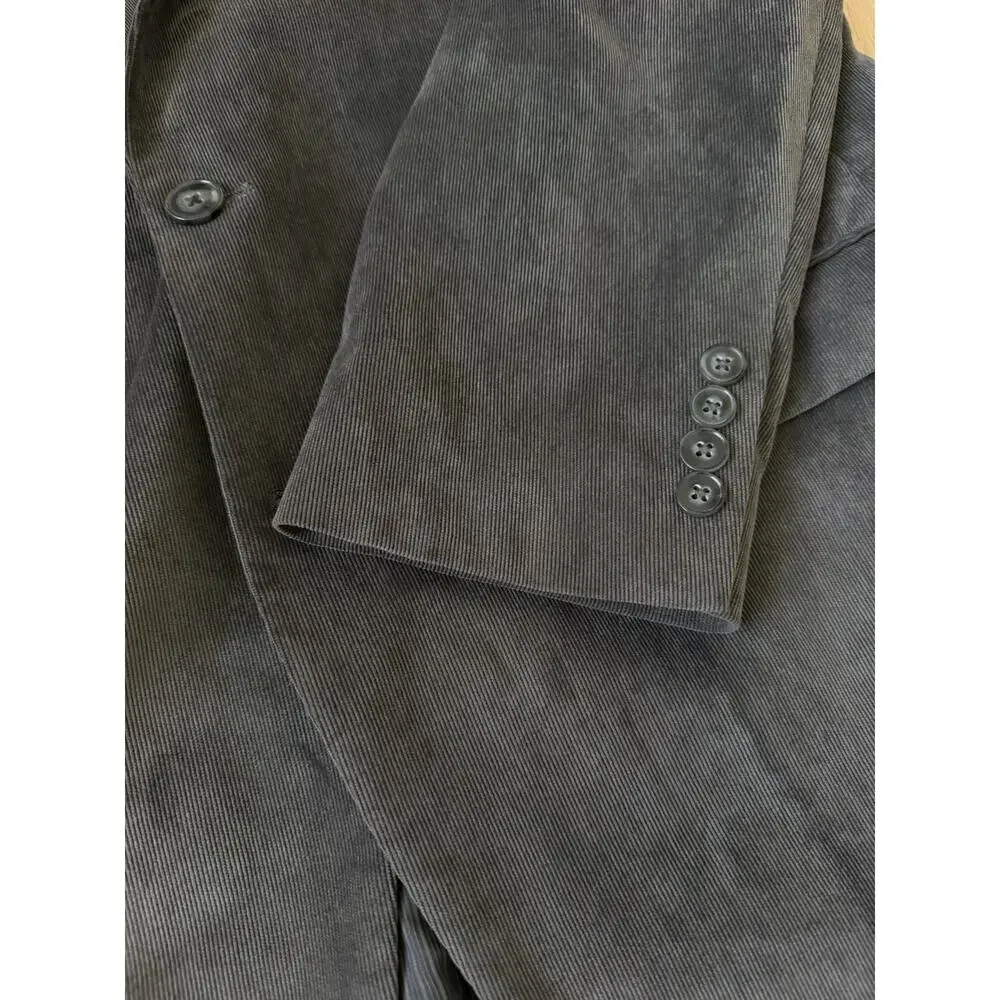 Calvin Klein Macys Mens 46R Micro Corduroy Gray Sport Coat Jacket Blazer